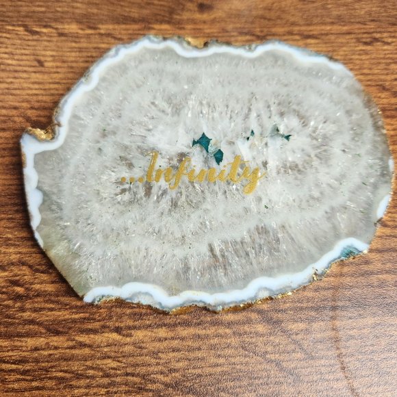 Dream and Infinity Gold-Foiled Geod Slices/Coasters/Trays - Picture 3 of 3